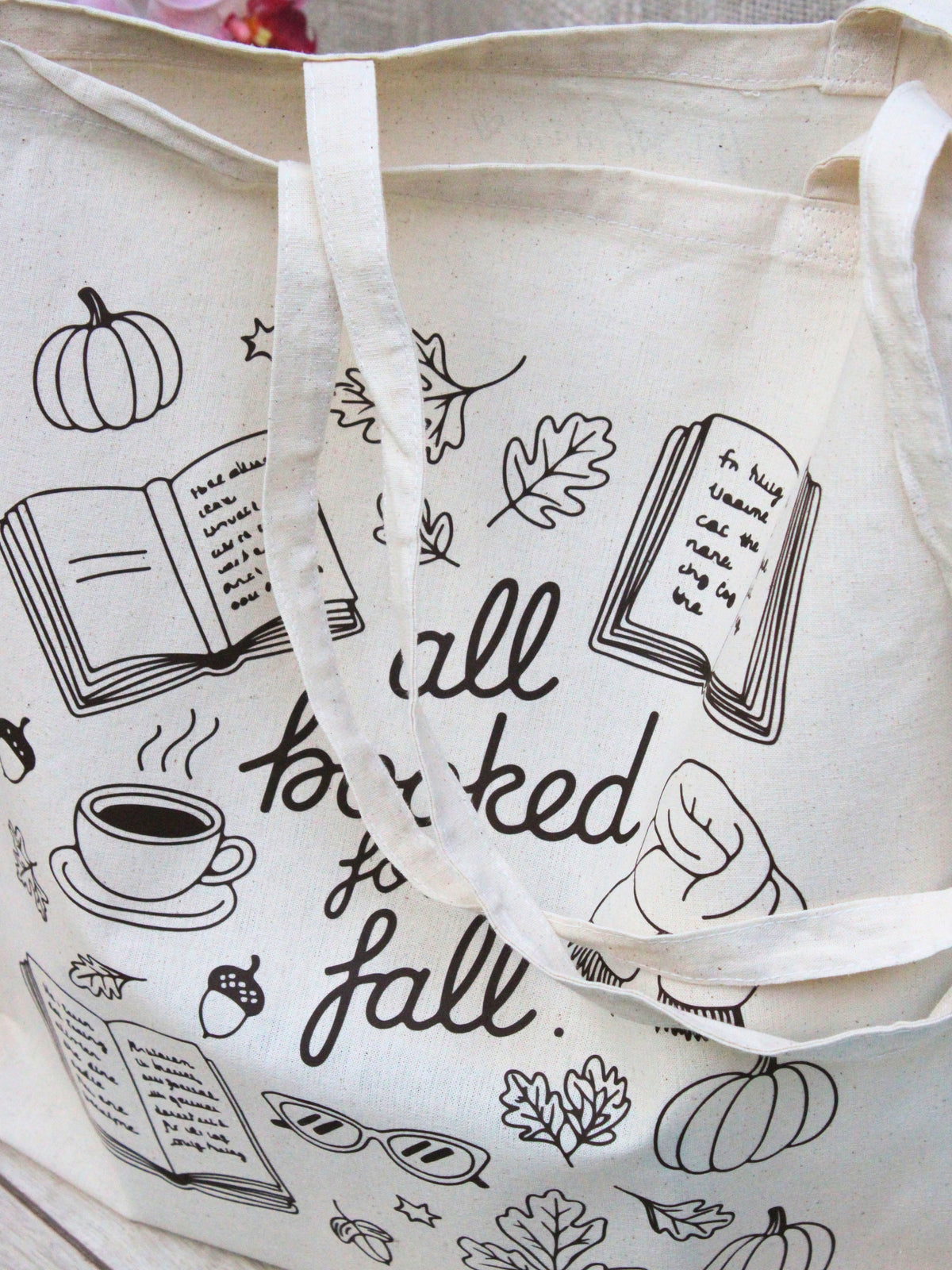 “All Booked For Fall” Tote Bag
