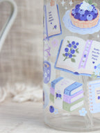 “Blueberry Book Club” Glass Cup