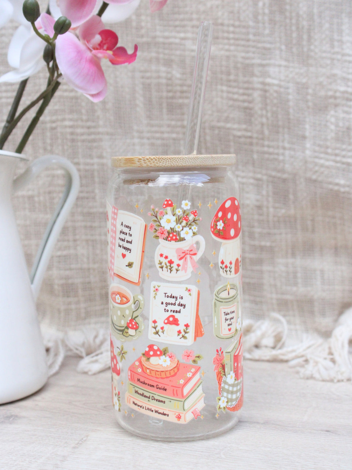 “The Cozy Cottage” Glass Cup