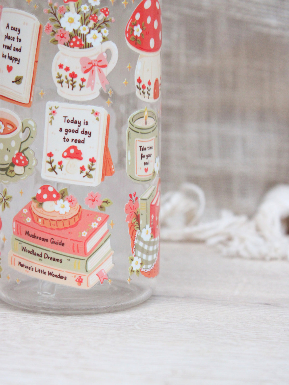 “The Cozy Cottage” Glass Cup