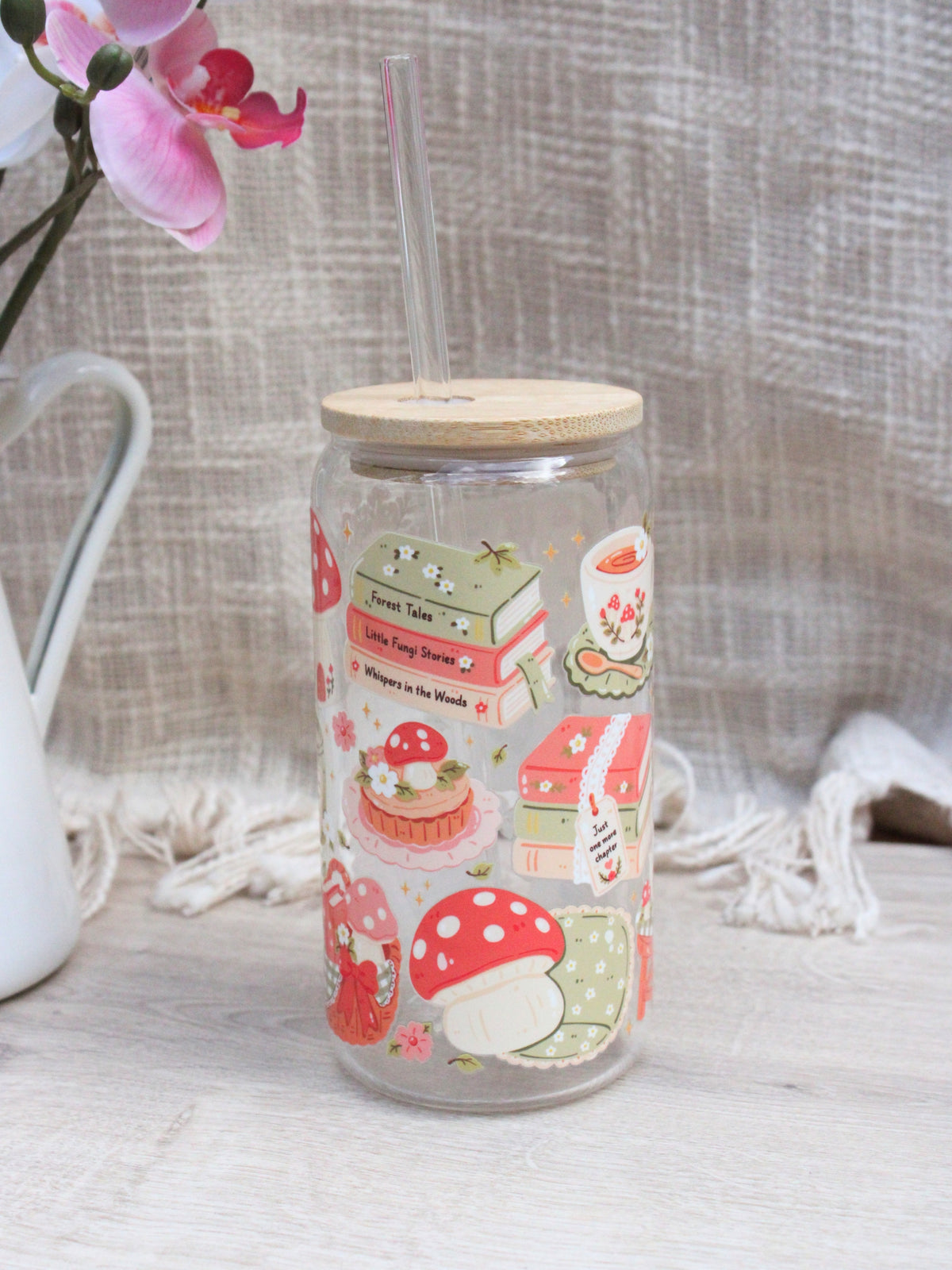 “The Cozy Cottage” Glass Cup