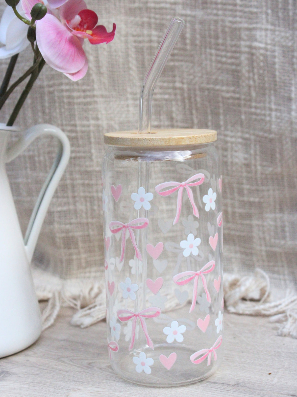 “Pretty Little Bows” Glass Cup