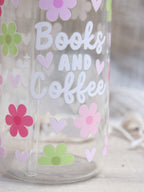 “Blooming Bookworm” Glass Cup
