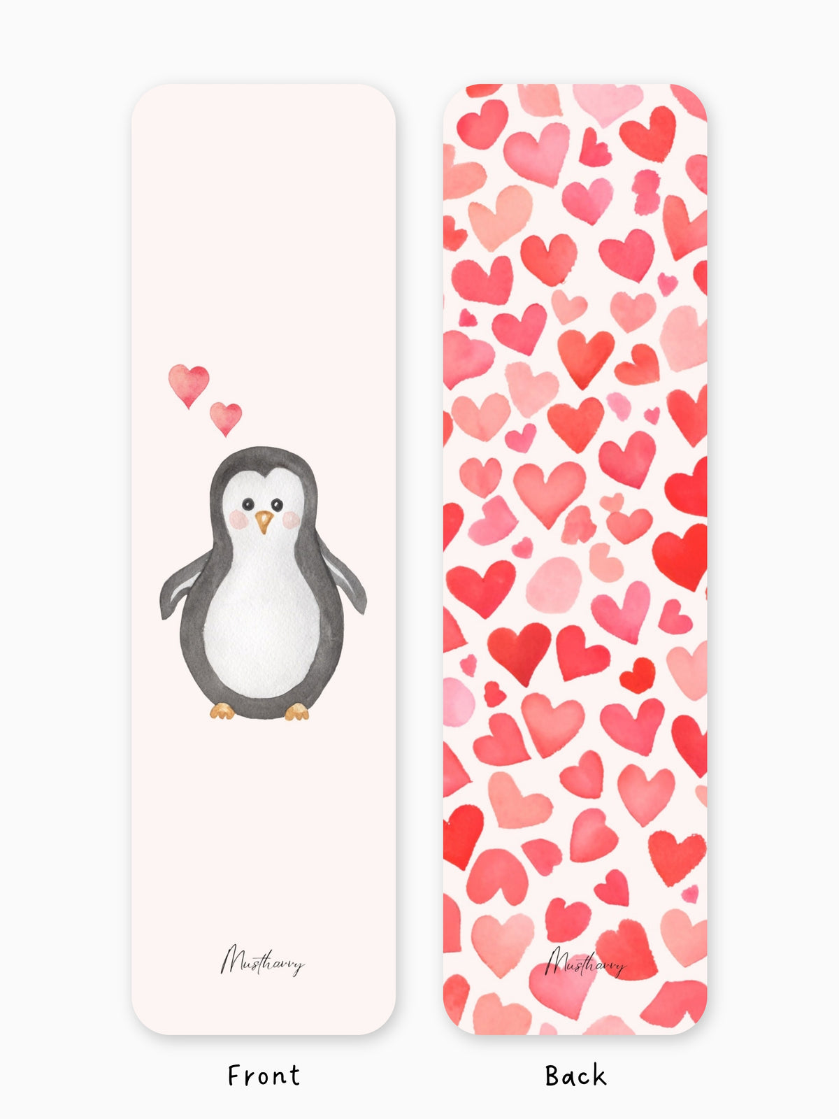 Bookmark "Penguin Kisses"
