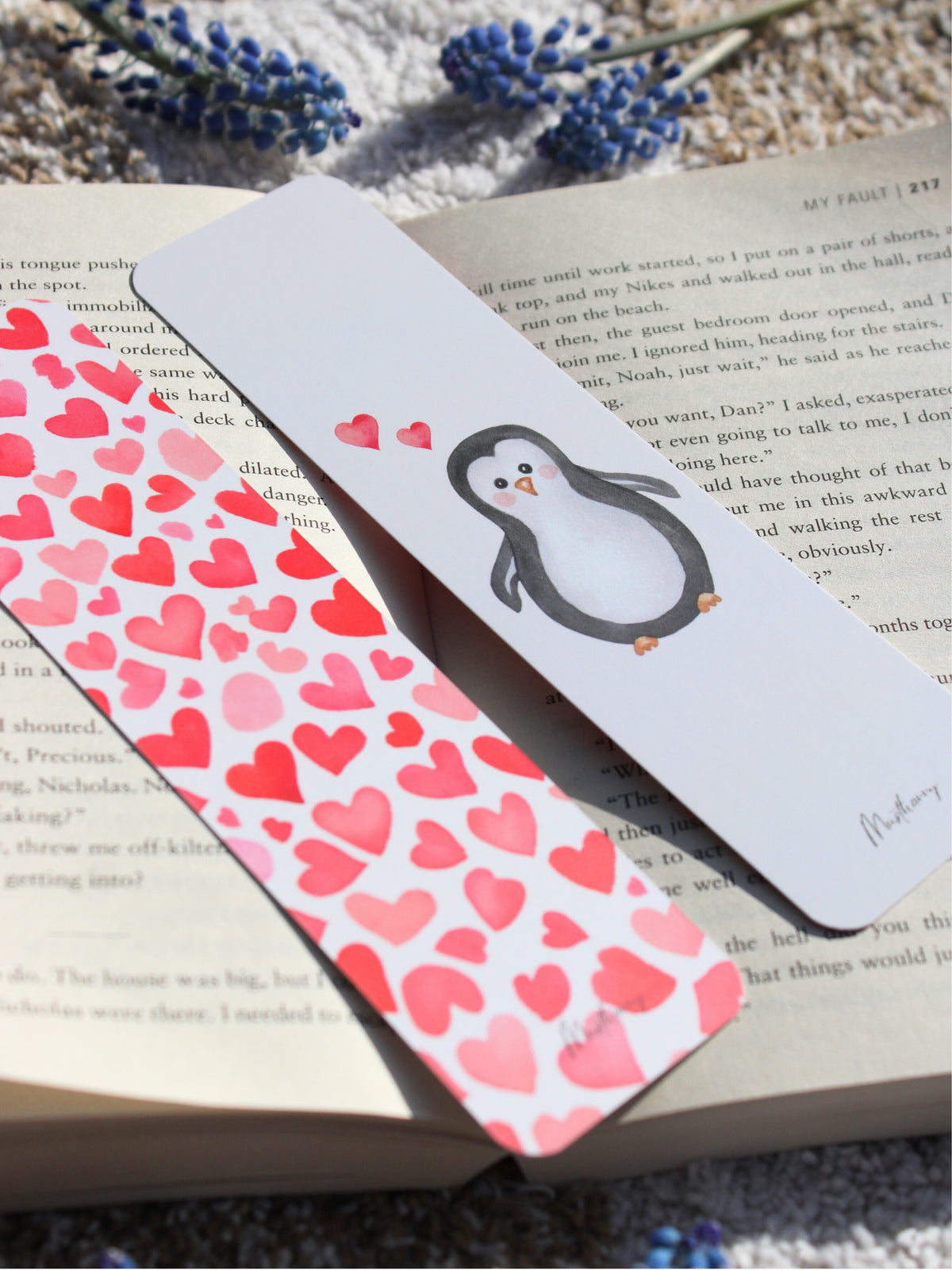 Bookmark "Penguin Kisses"