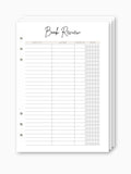 Lose Insert "Book Review Log"