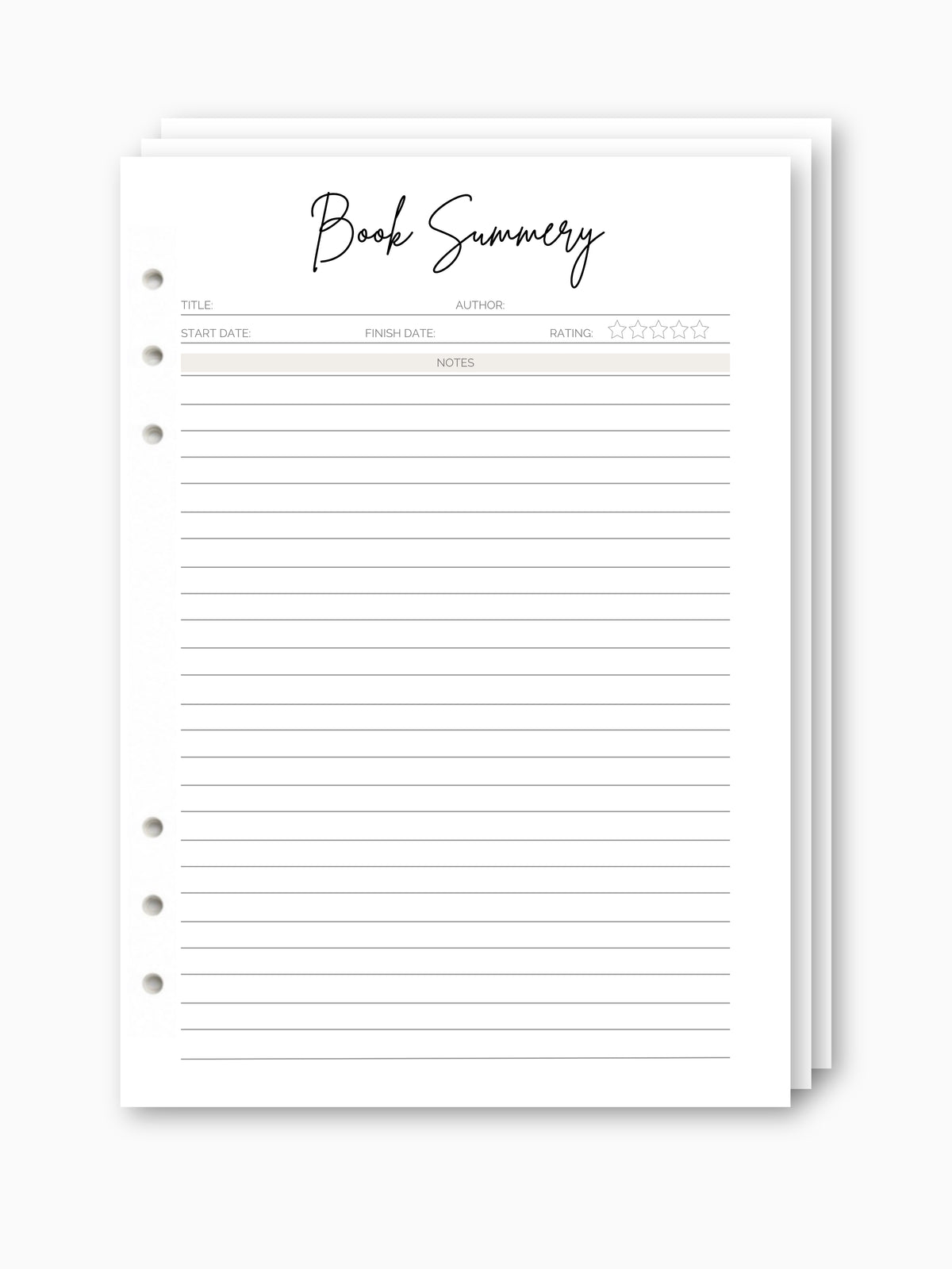 Lose Insert "Book Summary"