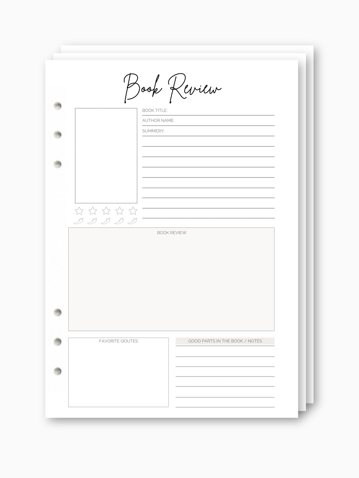 Lose Insert "Detailed Book Review"