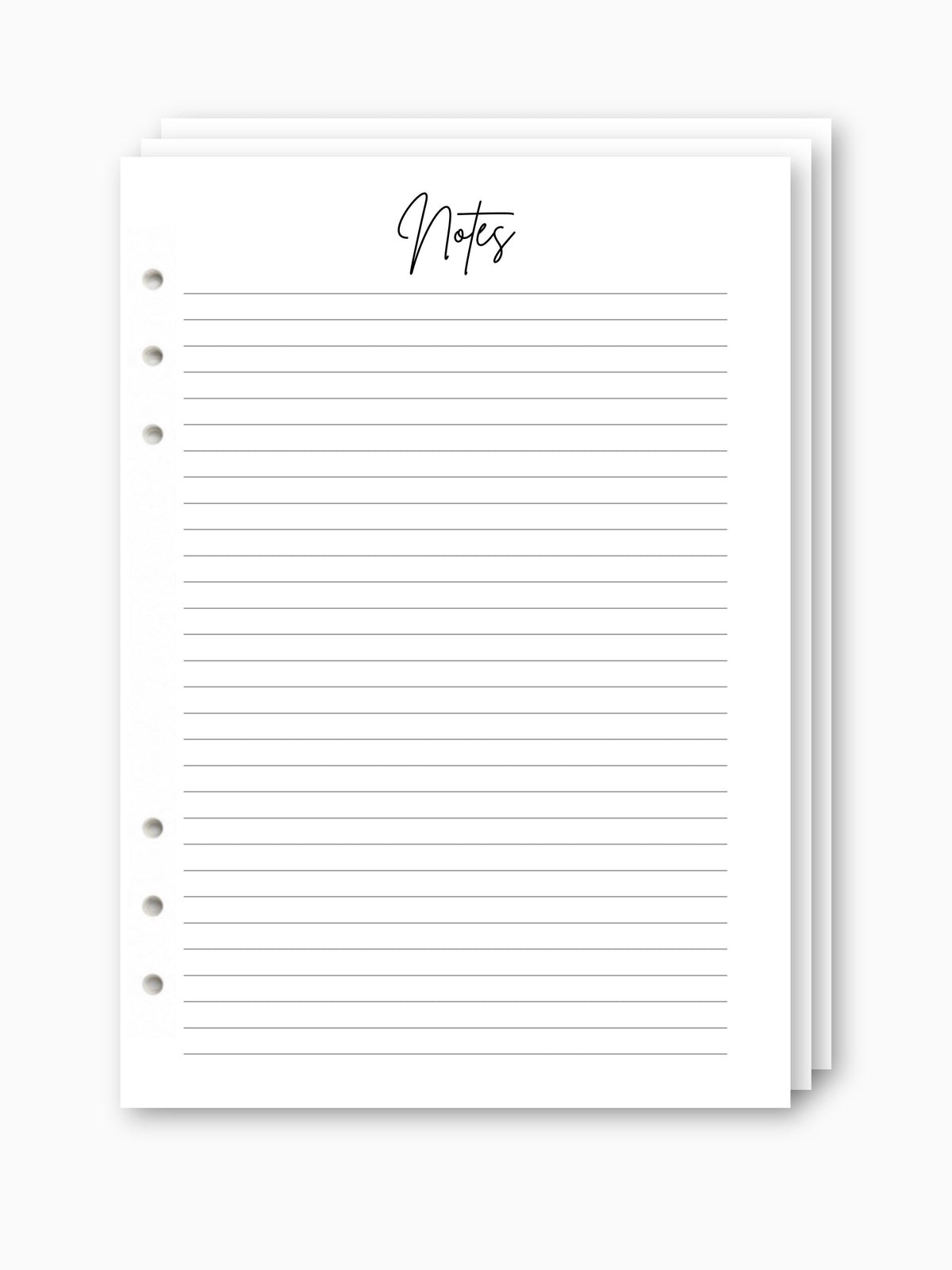 Lose Insert "Notes"